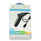 Cellular Accents Car Charger : 8ft Cable - Type C